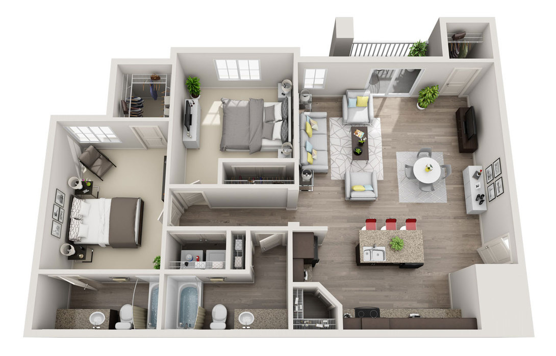 Spacious Floor Plans | Sandalwood Apartments